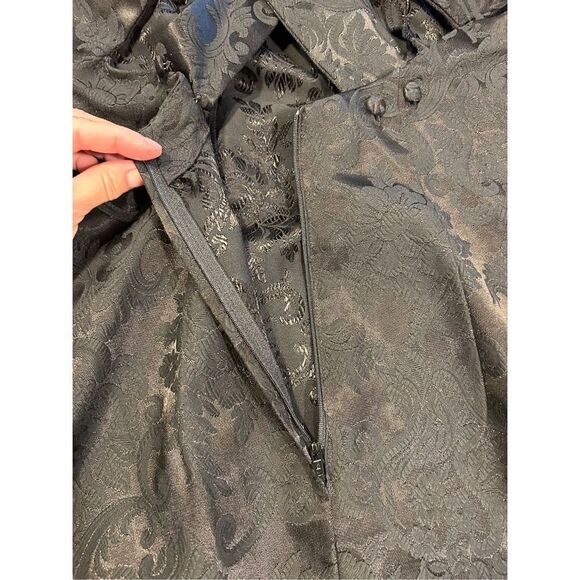 Jessica McClintock Gunne Sax vintage 80s choker collar beaded open shoulder broc - Picture 4 of 14